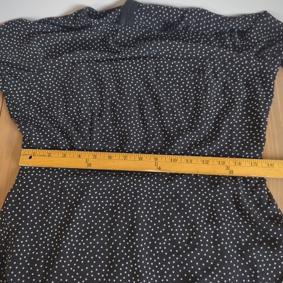 Lulus Black White Polka Dot Long Sleeve Mini Dress - Picture 6 of 9